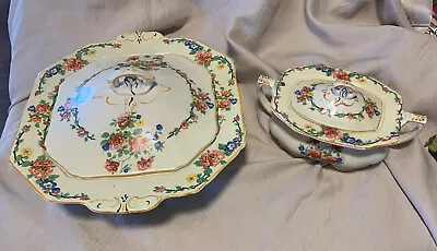 Buy Alfred Meakin England Covered Casserole, Sugar Bowl Rare Side Pattern Unused EX! • 118.40£