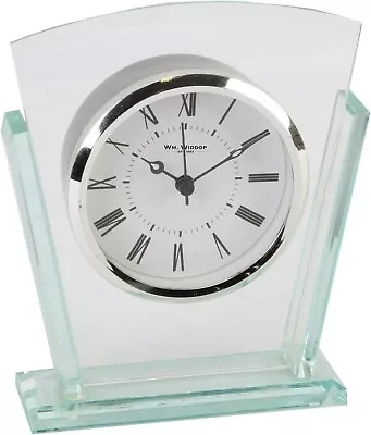 Buy Art Deco Style Double Layered Glass Mantle Clock • 22.65£
