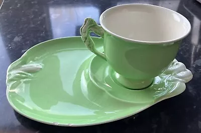 Buy Royal Winton Grimwades Rare  Green And White Tennis Set Cup Saucer  Ceramic • 5.50£