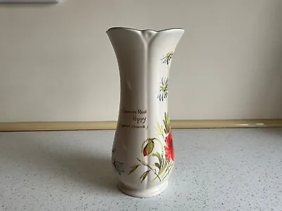 Buy Country Diary Collection Vase Royal Winton Staffs UK 1977 Red Poppy Webb & Bower • 6£