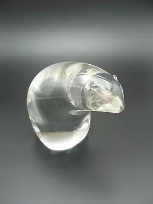 Buy Art Glass Crystal Polar Bear Paperweight • 9.50£