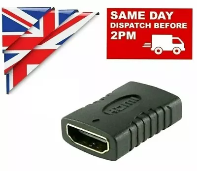 Buy HDMI EXTENDER FEMALE TO FEMALE ADAPTER EXTENSION JOINER CONNECTOR HD 1080 4k  • 1.99£