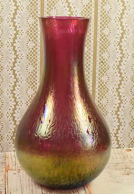 Buy Beautiful Royal Brierley Studio Glass Iridescent Vase • 38.99£
