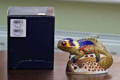 Buy Royal Crown Derby Chameleon, Boxed, First Quality, Gold Stopper • 99£