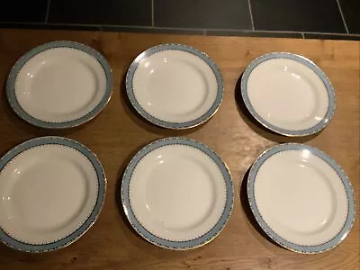 Buy Collection Of 6 Lord Nelson Ware Hanley 9” Plates Blue & Gold • 3.50£