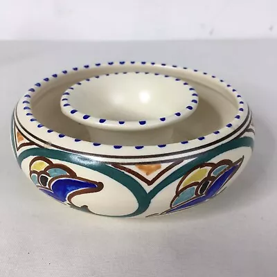 Buy Vintage 1950s Honiton Devon Pottery Ring Posy Geometric Pattern On White • 14.99£