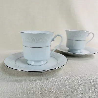 Buy Crown Ming Cups Saucers Royal Palm Fine China Jian Shiang Set Of 2 Vtg • 10.02£