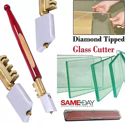 Buy HIGH QUALITY DIAMOND TIPPED GLASS CUTTER + CASE Mirror Cutting/Score/Slice/Cut • 3.98£