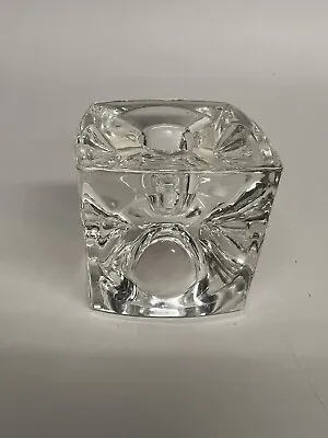 Buy Vintage Rudolf Jurnikl Modernist Ice Cube Glass Candle Stick Holder • 18.02£