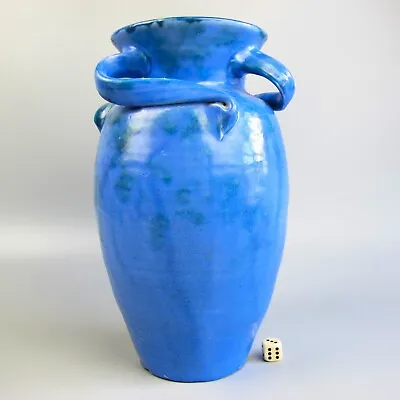 Buy Baron Barnstaple Pottery Vase - Three Handles - Blue - Large 11  - VTG - Damaged • 32.99£