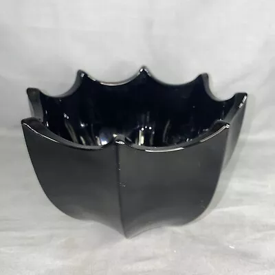 Buy Vintage Black Amethyst Glass Octagon Umbrella Bowl • 21.35£