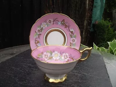 Buy Vtg 1940s Royal Stafford Bone China Cabinet Tea Cup & Saucer - Pink Garland • 33£
