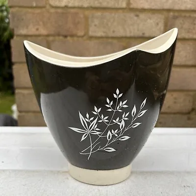 Buy Vintage Carlton Ware Australian Design Hand Painted Leaf Pattern Brown Vase • 15£