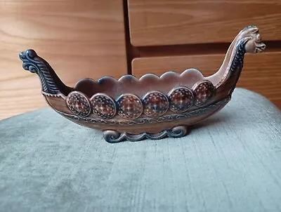 Buy Vintage Wade Porcelain, Viking Longboat Dragon Ship Boat, Dish Trinket Ornament • 9.50£