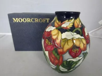 Buy Moorcroft Boxed VASE CHRISTMAS HELLEBORE Pattern Issued 2008 Perfect + Box • 195£