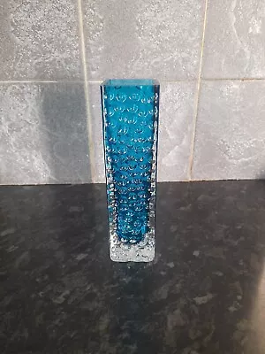 Buy Whitefriars Vase Geoffrey Baxter 1960s Blue  Nailhead Textured Kingfisher 9683 • 39.99£