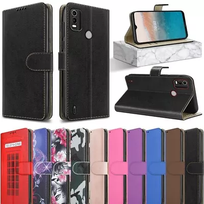 Buy For Nokia C2 2nd Edition Case, Slim Leather Wallet Flip Stand Phone Case Cover • 5.95£