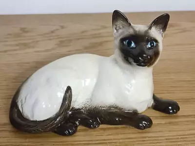 Buy Vintage Beswick England Ceramic Lying Down Siamese Cat Model No.1559 • 8.99£
