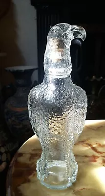 Buy VINTAGE ITALIAN EMPOLI STYLE Clear GLASS EAGLE SHAPED DECANTER BOTTLE • 39.99£