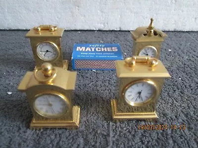 Buy Miniature  Clocks  Metal  X  4  +  Aynsley Bone China  Little Sweetheart Clock • 7.99£