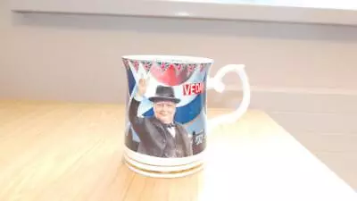Buy BB517 Winston Churchill Ceramic Mug VE Day - James Sadler Bone China • 5£