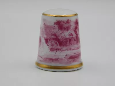 Buy Vintage Kaiser Thimble Pink Transferware Country Farm Scene West Germany • 6.60£