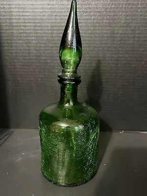 Buy Vintage MCM Rare Empoli Crackle Genie Bottle Decanter With Top • 70.99£