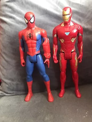 Buy Spiderman And Ironman 12 Inch Marvel Figures  2017 - 2018 In Good Condition • 5.99£