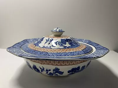 Buy Antique Manchu Alfred Meakin Old Willow Tureen Serving Dish • 9.99£
