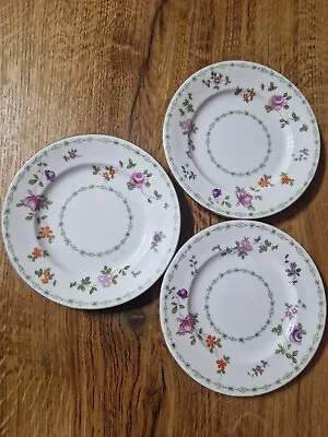 Buy 3x Crown Staffordshire Soane & Smith Oxford Plates Floral Used • 3£