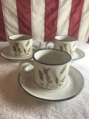 Buy Midwinter Stonehenge Wild Oats Coffee Cups England 2 1/2  With Saucers RARE • 15.85£