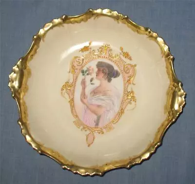 Buy French Limoges Porcelain China  10    Lady Portrait   Round Bowl • 284.62£
