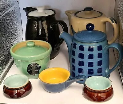 Buy Collection Of Vintage Denby Pottery Inc Coffee Pots, Bowls And Egg Cups #1003 • 15.99£