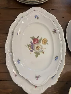 Buy Mitterteich Meissen Floral Bavarian Serving Platters 2 Sizes • 38.36£