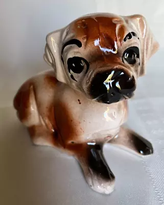 Buy Vintage ~ Meixican Pottery ~ Chihuahua Seated Dog Figurine ~  4 1/4  Tall • 39.42£