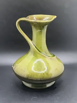 Buy Mid Century Modern Venetian Olive Green Pottery Vase Jug Decanter • 31.72£