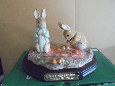 Buy Beswick Beatrix Potter Tableau Peter And Benjamin Picking Up Onions Ltd Ed Boxed • 47.95£