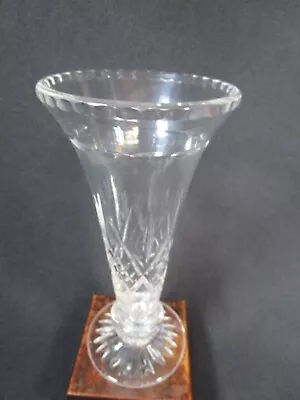 Buy Lovely Vintage Quality Stuart Crystal Cut Glass Trumpet Vase , 23.5 Cm High • 12.97£