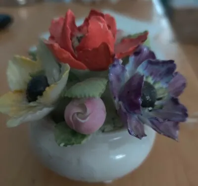 Buy Royal Adderley England Floral Bone China Mini Flower Figurine Porcelain Bouquet • 18.96£