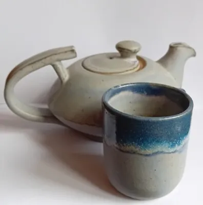 Buy Vintage Fangfoss Pottery Stoneware Teapot & Mug Gérard & Lyn Grant 1980s  • 34.99£