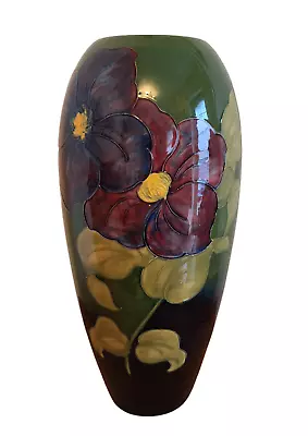 Buy Moorcroft Pottery Anemone On Green Pattern Large Vase Signed & Label Vintage 15  • 799£