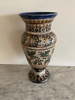 Buy Doulton Lambeth Stoneware Vase Signed Elizabeth Sayers & Elizabeth Atkins 1882 • 145£