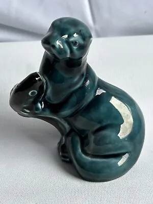 Buy POOLE POTTERY OTTER WITH FISH (11cm HIGH) • 4.99£