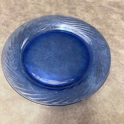 Buy One (1) Pyrex Festiva Cobalt Blue Swirl Dinner Plate 10 3/4” Euc • 19.25£