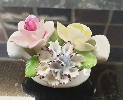 Buy Royal Doulton Flower Floral Bone China Basket Display Retro Antique Multicolored • 10£