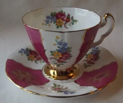 Buy Lovely Vintage Adderley Fine English Bone China Footed Tea Cup & Saucer H725  • 26.56£