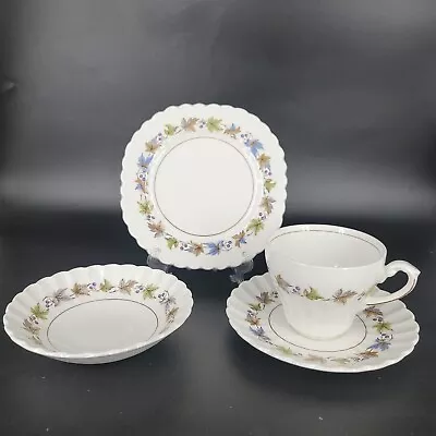 Buy J&G Meakin Woodland Teacup Saucer Fruit Bowl Snack Plate 5 Pc Classic White • 15.10£