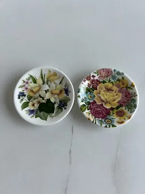 Buy Fenton China Company 2  Bone China Mini Plates Floral Design Ideal Gift • 3£