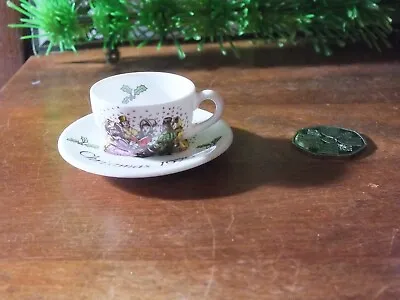 Buy Vintage Miniature Coalport Teacup & Saucer Christmas 1979 Bone China • 6£