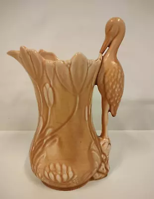 Buy Large Vintage SylvaC Beige Heron Stork Handle Vase 1960s 26cm H • 22£